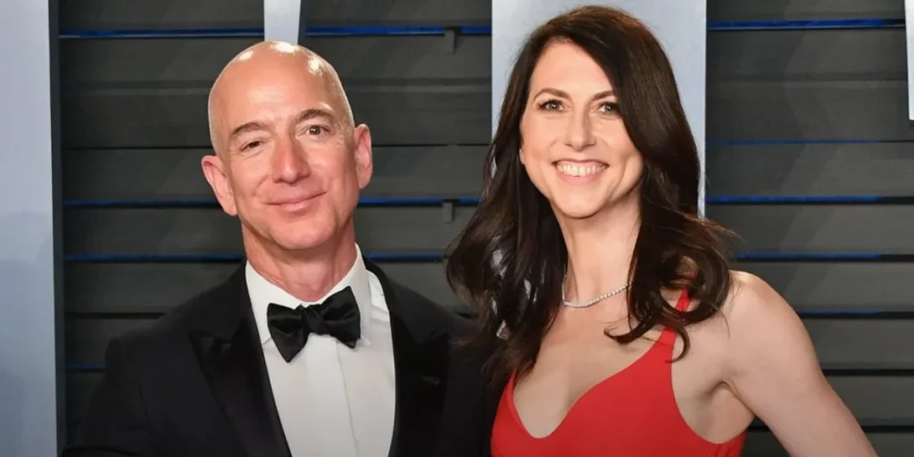 Jeff Bezos and Mackenzie Scott